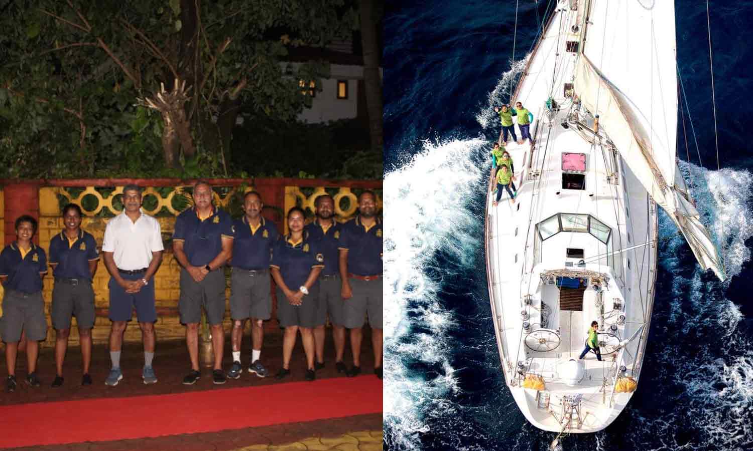 பாயமரக் கப்பல் மூலம் இந்திய கடற்படை அதிகாரிகள் சாகச பயணம்