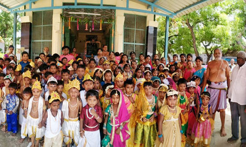 கீழப்பாவூர் கோவிலில்  கிருஷ்ண ஜெயந்தி விழா