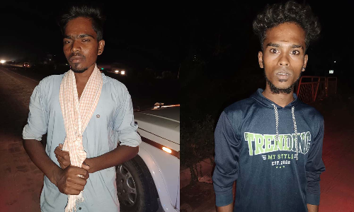 வேப்பனப்பள்ளி அருகே   இரவு நேரத்தில் செல்போன் திருட்டில்   ஈடுபட்ட 2 வாலிபர்கள் கைது