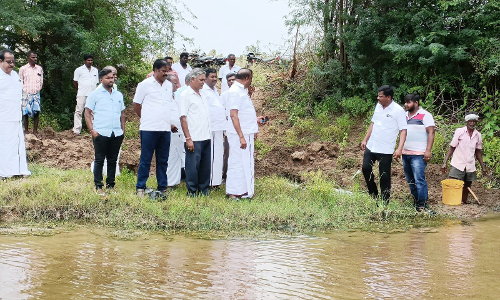 செய்யாற்றில் குடிநீர் கிணறுகளை ஜோதி எம்.எல்.ஏ. நேரில் ஆய்வு