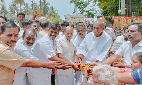 குடிநீர் குழாய்-முதல்-அமைச்சர் ரங்கசாமி தொடங்கி வைத்தார்