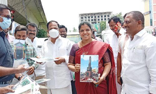 கிரீன் சர்க்கிள் மேம்பாலங்களில் வண்ண ஓவியங்கள் வரையும் பணி தொடக்கம்