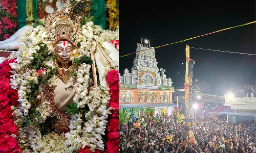 தேவதானப்பட்டியில் கிருஷ்ணஜெயந்தியை முன்னிட்டு வழுக்குமரம் ஏறிய இளைஞர்கள்