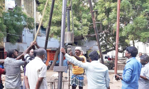 பாளை எம்.கே.பி. நகரில் ரூ.48 கோடியில் 408 வீடுகளுடன் அடுக்குமாடி குடியிருப்பு அமைகிறது - மண் பரிசோதனை பணிகள் தொடங்கியது