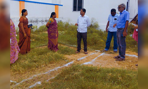 சங்ககிரி ஊராட்சியில் ஊரக குடியிருப்பு திட்டத்தில்   74 வீடுகள் கட்டும் பணி தொடக்கம்