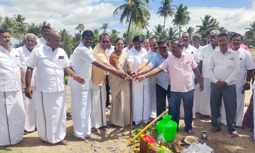 மத்தூர் ஒன்றியத்தில்  திட்ட பணிகளுக்கு பூமி பூஜை