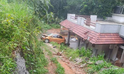 வேகமாக வந்து 25 அடி ஆழத்தில் விழுந்த கார் - பயணிகளுக்கு என்ன ஆச்சு தெரியுமா?