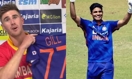 ஜெர்சியை மாற்றிக் கொண்ட இந்தியா-ஜிம்பாப்வே இளம் வீரர்கள்: நெகிழ்ச்சியான தருணம்