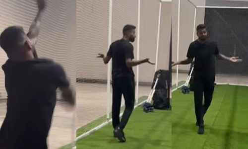 பும்ராவை போல பந்து வீசி கொண்டாட்டம்- வைரலாகும் ஹர்த்திக் பாண்ட்யாவின் வீடியோ