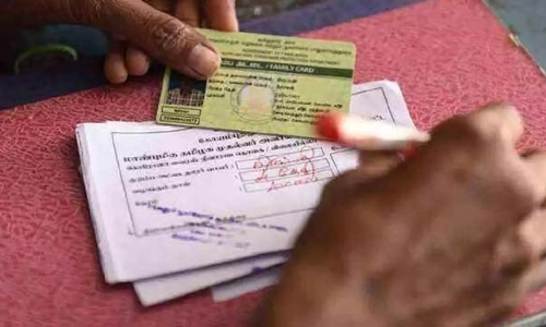 பயனாளிகளுக்கு மின்னணு குடும்ப அட்டை- கலெக்டர் ராகுல்நாத் வழங்கினார்