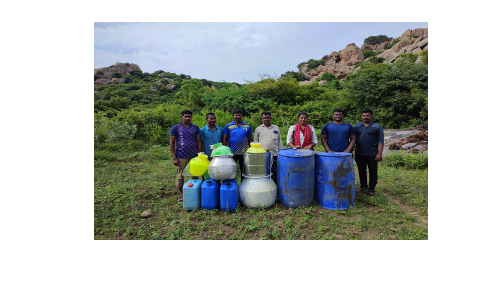 செஞ்சி அருகே  மலைப்பகுதியில் 400 லிட்டர் சாராய ஊரல் அழிப்பு