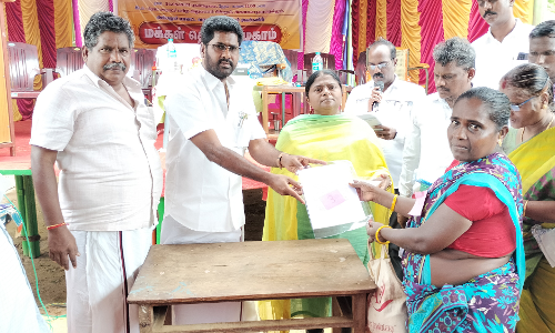 ஜெயங்கொண்டத்தில் மக்கள் தொடர்பு முகாம் - கண்ணன் எம்.எல்.ஏ. பங்கேற்பு