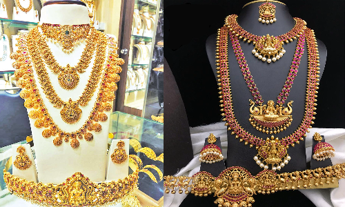 பிரம்மாண்டமான மணமகள் செட் நகைகள்