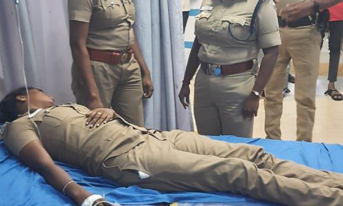 விபத்தில் சிக்கி 7 பெண் போலீசார் படுகாயம்