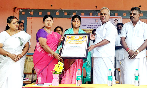 தூய்மைப் பணிக்கான சான்று வழங்கும் விழா