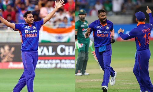 பாகிஸ்தானுக்கு எதிரான போட்டியில் புதிய சாதனை படைத்த இந்திய வேகப்பந்து வீச்சாளர்கள்