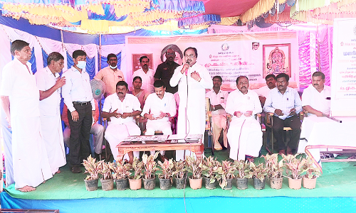 கோவில் மண்டபத்திற்கு அடிக்கல் நாட்டு விழா