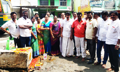 வேலூர் மெயின் ரோட்டில் சீரமைக்கப்பட்ட சிறு பாலம்