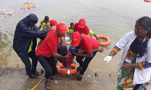 அறந்தாங்கியில் பேரிடர் கால மீட்பு  ஒத்திகை