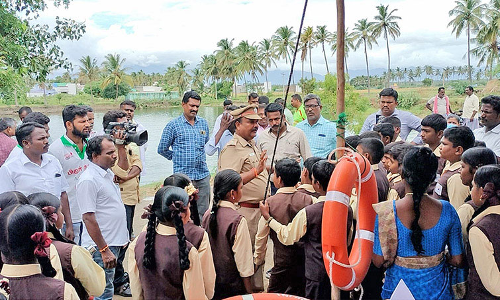 கடையநல்லூரில்  பேரிடர் கால ஒத்திகை