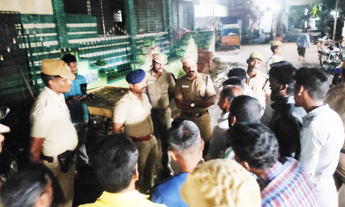 செய்யாறில் விநாயகர் சிலை ஊர்வலம் செல்லும் இடங்களில் எஸ்.பி. ஆய்வு