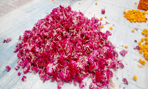 ஓணப்பண்டிகையை முன்னிட்டு தோவாளை பூ சந்தையில் 100 டன் பூக்கள் விற்பனை