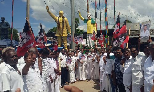 மத்தூரில் அ.தி.மு.க. வினர் பட்டாசு வெடித்து கொண்டாட்டம்