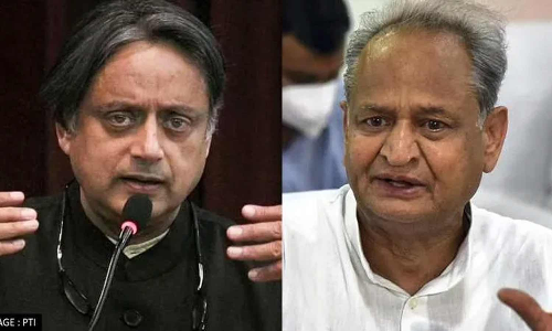 காங்கிரஸ் தலைவர் தேர்தல்: அசோக் கெலாட்டுடன் சசிதரூர் சந்திப்பு