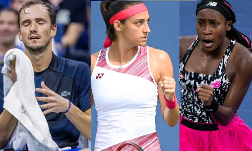 மெட்வதேவ் அதிர்ச்சி தோல்வி- கோகோ கவூப், கார்சியா கால் இறுதிக்கு முன்னேற்றம்