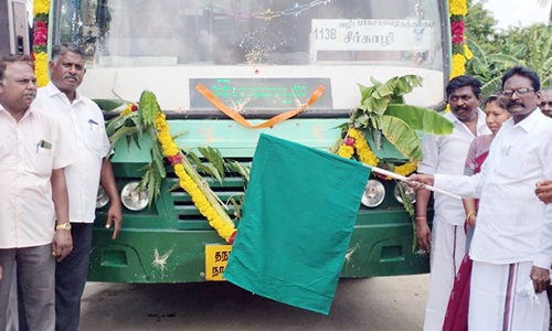 அரசு பஸ் சேவை மீண்டும் தொடக்கம்-  எம்.எல்.ஏ தொடங்கி வைத்தார்