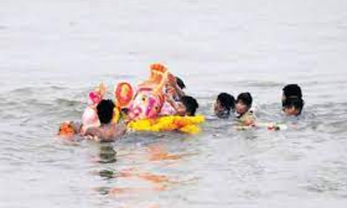 கறம்பக்குடியில் விநாயகர் சிலைகள் கரைப்பு