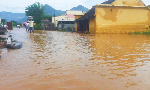 சிக்கத்தம்பூரில் கொட்டி தீர்த்த கன மழை