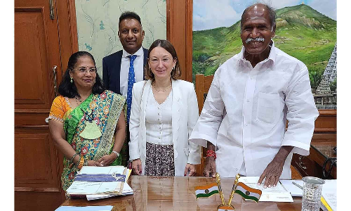 பிரெஞ்சு தூதர் ரங்கசாமியுடன் சந்திப்பு