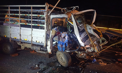 உளுந்தூர்பேட்டை அருகே  அரசு பஸ் மோதி  லாரி டிரைவர் பலி