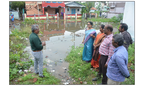 கிருஷ்ணகிரியில்   கனமழையால் தேங்கியுள்ள   மழைநீரை அகற்ற துரித நடவடிக்கை