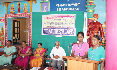 சாரதா கல்லூரியில் ஆசிரியர் தின கொண்டாட்டம்