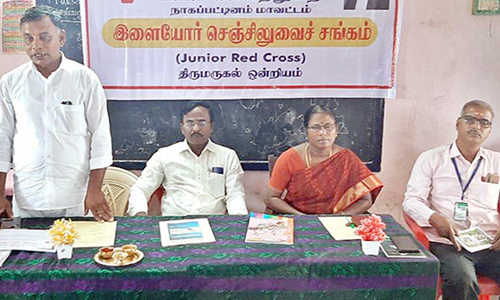 அரசு பள்ளியில் ஜே.ஆர்.சி பயிற்சி முகாம்