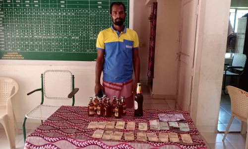 ஆலங்குடி அருகே அனுமதியின்றி மது விற்றவர் கைது