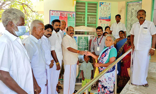 வில்லிசேரி சுகாதார நிலையத்தில்  பொதுமக்கள் பயன்பாட்டிற்கு சுத்திகரிக்கப்பட்ட குடிநீர் கடம்பூர்  ராஜூ எம்.எல்.ஏ. திறந்து வைத்தார்