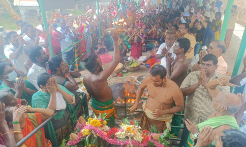 பெரம்பலூர் செட்டிகுளம் ஏகாம்பரேஸ்வரர் கோவிலில் குபேர பூஜை