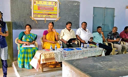 உலக மக்கள்தொகை தினம் பேச்சு போட்டி-  ராயகிரி சி.பா.ஆதித்தனார் பள்ளி மாணவிக்கு முதல் பரிசு