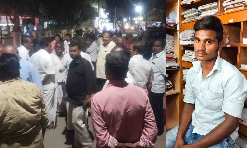 நகராட்சி தலைவரை கொல்ல சதி? உடுமலை போலீஸ் நிலையத்தை தி.மு.க.வினர் முற்றுகை