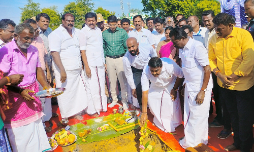 தொழிற்பயிற்சி நிலையத்தில் பணிமனை, ஆய்வகம் கட்ட பூமிபூஜை