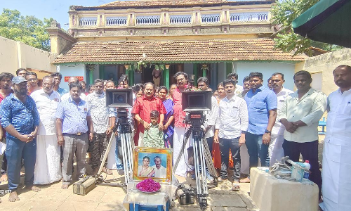 நகர்மன்ற தலைவர் தயாரிக்கும் சினிமா படபிடிப்பு