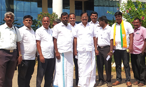 ஆ.ராசா மீது நடவடிக்கைக் கோரி எஸ்.பி. அலுவலகத்தில் பா.ஜ.க. மனு