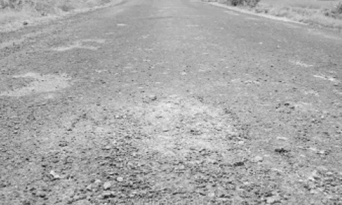 தரமற்ற முறையில் போடப்பட்ட சாலை