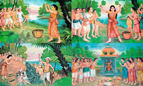 பூமியில் புதைந்து கிடந்த அம்மன் சிலை