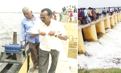 காவேரிப்பாக்கம் ஏரியில் தண்ணீர் திறப்பு