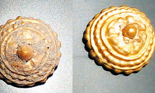 குன்றத்தூரில் நடந்து வரும் தொல்லியல் துறை அகழாய்வில் தங்கம் கிடைத்தது