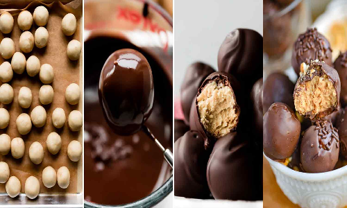 அடுப்பில்லா சமையல்: வேர்க்கடலை ஸ்டப்ஃடு சாக்லேட் பால்ஸ்